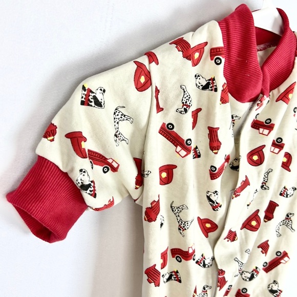 PETRAGEOUS | 🚒🐶 Fire Truck Dalmatians Print Dog Clothing Doggie One-Piece NWOT - Picture 8 of 9